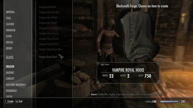 Recipe Vampire Royal Hood