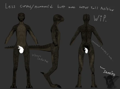 Argonian Tail Position Concept WiP