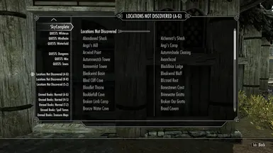 skyrim mods quests automatically locations track books