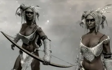 SnowLeopard Armor and matching REAL DREADLOCKS Headdress
