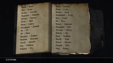 Dovahzul Wah Joorzul An In Game Dragon To Mortal Dictionary At Skyrim Nexus Mods And Community