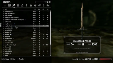 One Of The Dragonbone Weapons