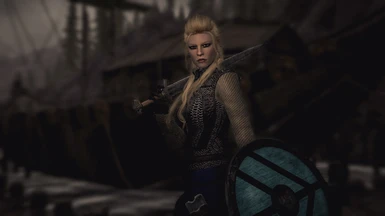 My character Aslög with Lagertha Shield