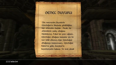 Dragonborn Castle Turkish Translation