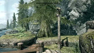 Added lantern post-Needed light in that area anyway