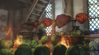 Cooking Spit Attacked By Cabbages
