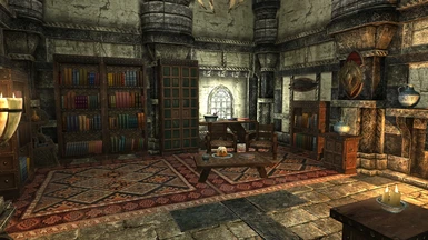 The upstairs library