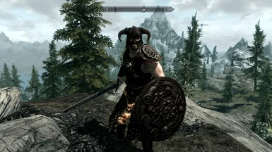 Nord Dovahkiin wearing default SHACE equipment