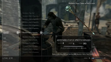 Staves available for crafting at Enchanting level 12