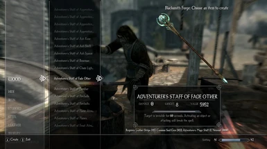 New staff types unlocked at Enchanting level 18