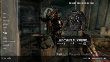 Craftable Temperable Thieves Guild Armor Traduzione Italiana