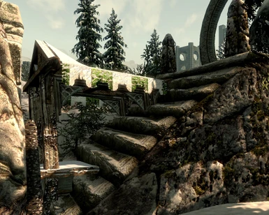 With JK's Skyrim in Winterhold's ruins area