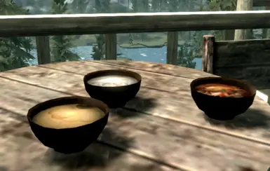 Soup on a fine day by the lake