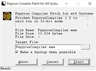 Papyrus Compiler Patch Window