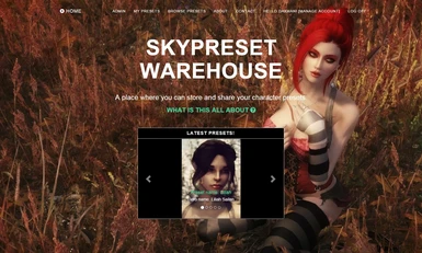 SkyPreset Warehouse Main Page