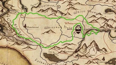Map of the Great Forest of Whiterun Hold