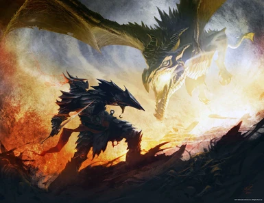 Skyrim Elder Scrolls Concept Art Dragon 2