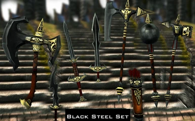 Celtic Black Steel Set