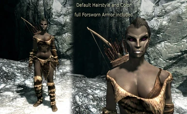start - ingame - forsworn armor and default hair