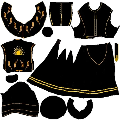 mythicdawn robe torso Gold Black