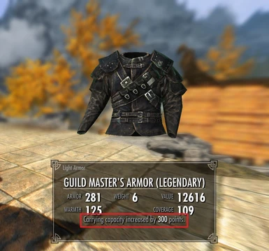 skyrim carry weight enchantment