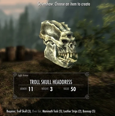 Troll Skull Headdress