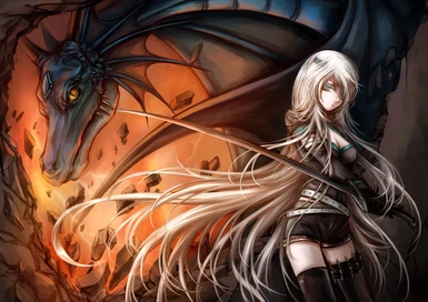sword girl dragon