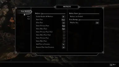 Poser HotKeys Menu - 1