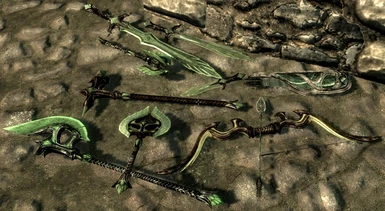 Dark Emerald weapons