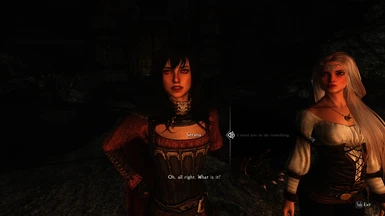 Serana can be asked to do favors while following