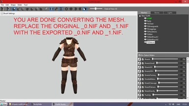 when done converting the mesh