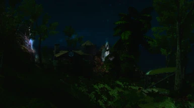 Front with Tropical Skyrim at Night