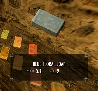 Blue Floral Soap