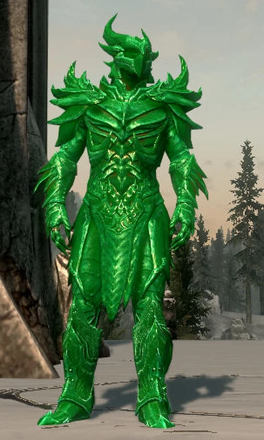 Daedrick Armor Green Front New