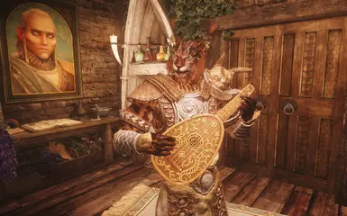 My khajiit in Sweet as Honeyside