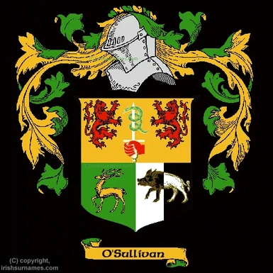 osullivan mor coat of arms family crest
