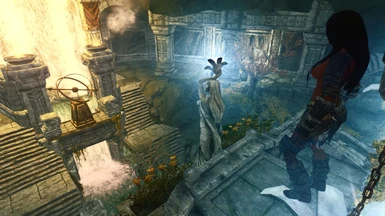 Markarth Waterfall from atop the Temple of Dibella