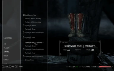 Legendary nightingale boots