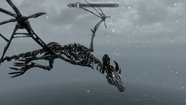 Riding a Skeletal Flying Dragon - Castle Volkihar