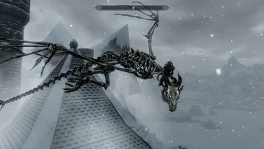 Riding a Skeletal Flying Dragon2 - Castle Volkihar