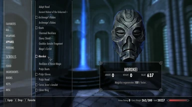 opstrøms forene I de fleste tilfælde Armorless Morokei Mask at Skyrim Nexus - Mods and Community