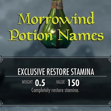 Morrowind Potion Names