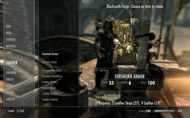 Forsworn armor at the forge