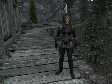 Jenassa in skimpy armor with 4k black texture
