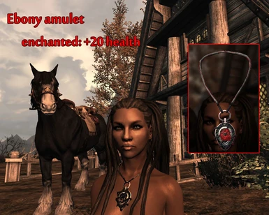 Ebony amulet enchanted