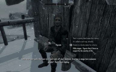 Vigram in Winterhold Abandoned Structure and Frozen Hearth