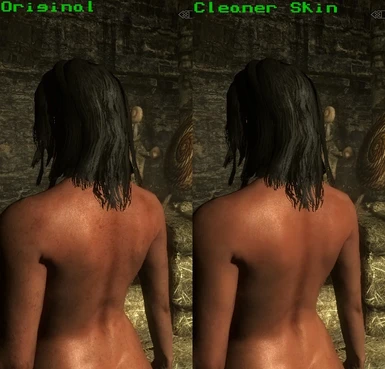 Comparison between default skin and clean one