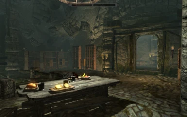 Skyrim CTK57 View of Library from Food Table