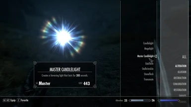 New Alteration Spell Master Candlelight