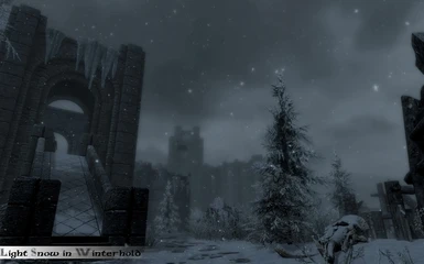 Adds also smooth Snowfall to Winterhold